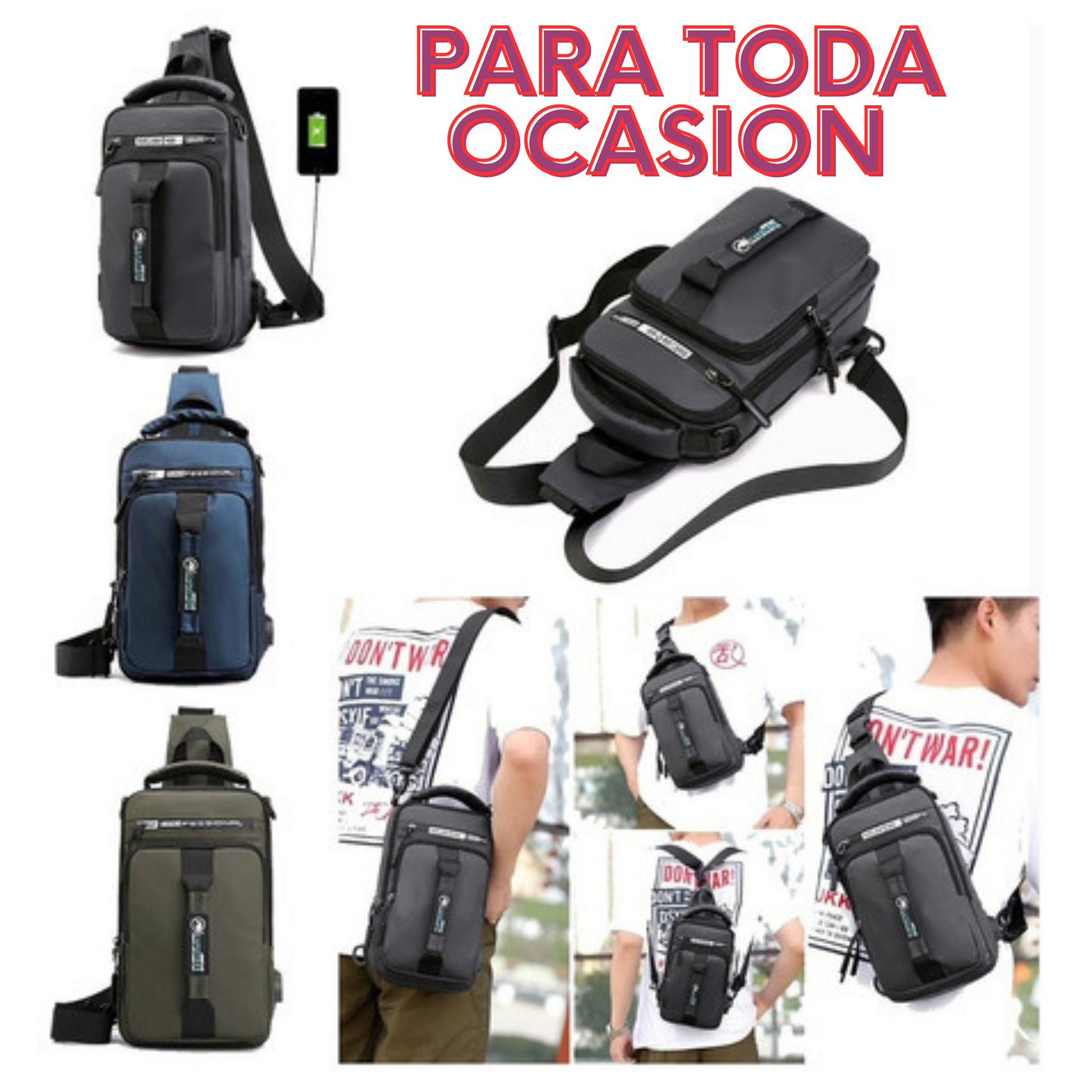 GRAN COMBO DEPORTIVO: AUDIFONOS+RELOJ+BOLSO PECHERA